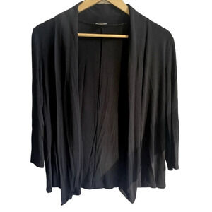 J. Jill Black Open Collared Cardigan, S